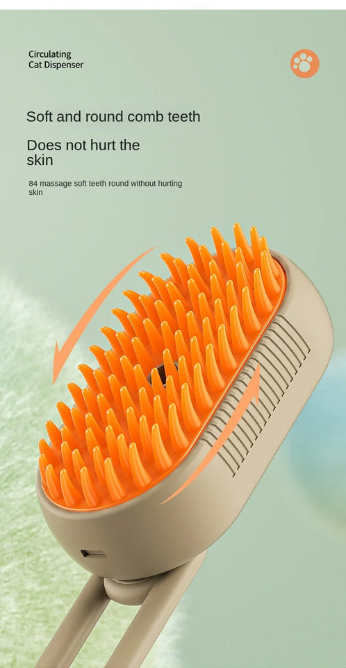 3-in-1 Electric Pet Steam Brush – Cat & Dog Grooming Comb, Hair Removal  Tool