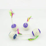 Cat Scratching Ball Toy – Interactive Sisal Feather Ball for Kittens & Cats