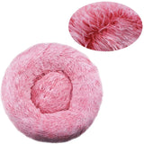 Round Calming Dog Bed  – Plush Washable Pet Sofa For Dogs