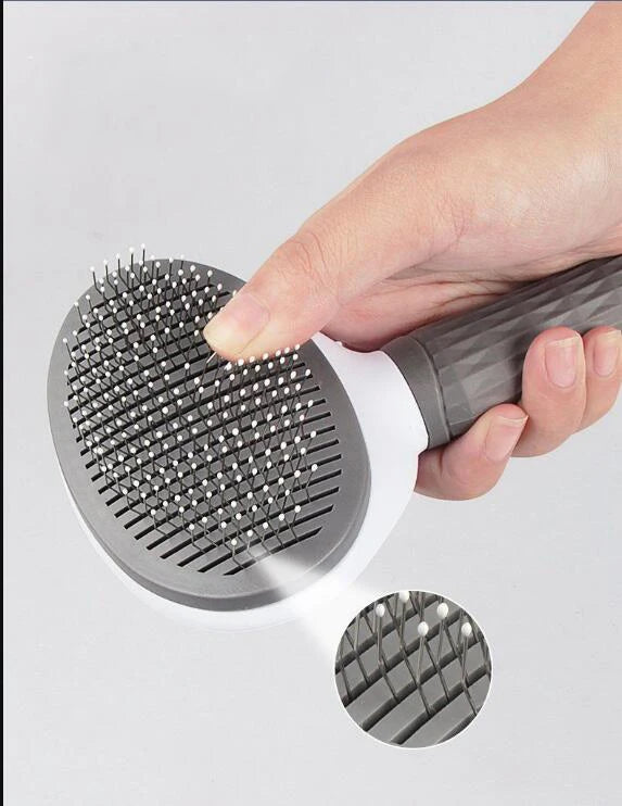 Pet Hair Brush & Grooming Comb – Stainless Steel Dog & Cat Brush