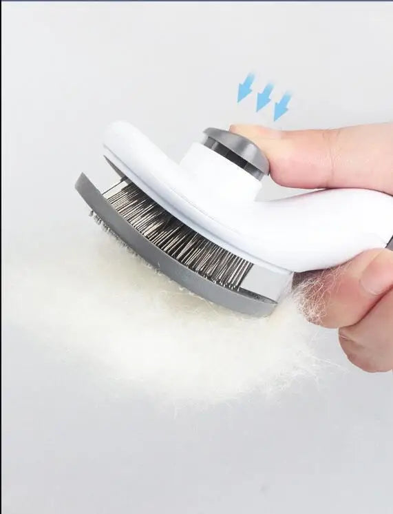 Pet Hair Brush & Grooming Comb – Stainless Steel Dog & Cat Brush