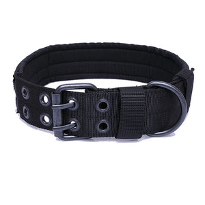 Adjustable Tactical Dog Collar – Reflective Nylon, Heavy Duty Training Collar