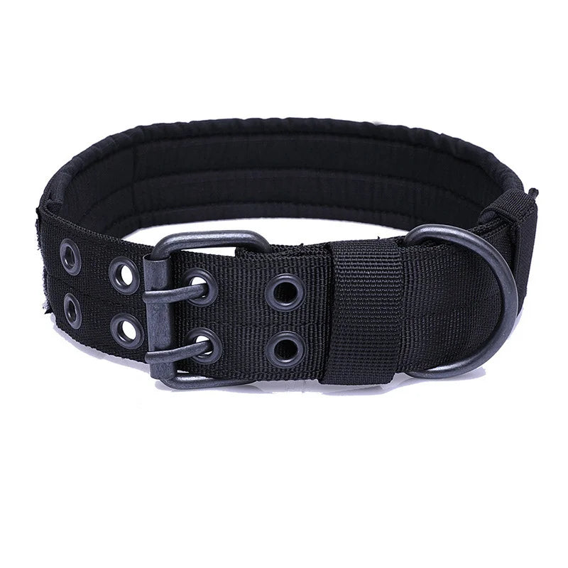 Adjustable Tactical Dog Collar – Reflective Nylon, Heavy Duty Training Collar