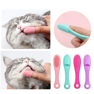 Soft Pet Finger Brush – Dog & Cat Toothbrush for Tear Stains