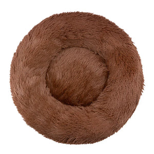 Round Calming Dog Bed  – Plush Washable Pet Sofa For Dogs