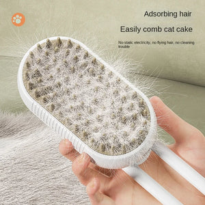 3-in-1 Electric Pet Steam Brush – Cat & Dog Grooming Comb, Hair Removal  Tool