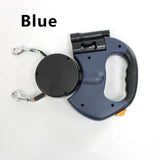 Dual Dog Leash with Tangle-Free Swivel & LED Light