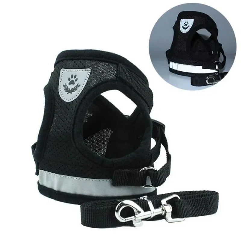 Adjustable Dog Harness with Leash – Vest Collar & Chest Strap