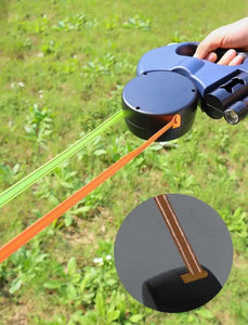 Dual Dog Leash with Tangle-Free Swivel & LED Light