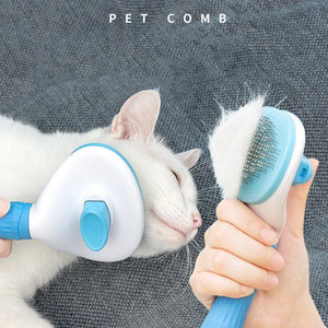 Pet Hair Brush & Grooming Comb – Stainless Steel Dog & Cat Brush