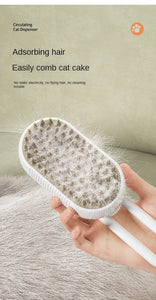 3-in-1 Electric Pet Steam Brush – Cat & Dog Grooming Comb, Hair Removal  Tool
