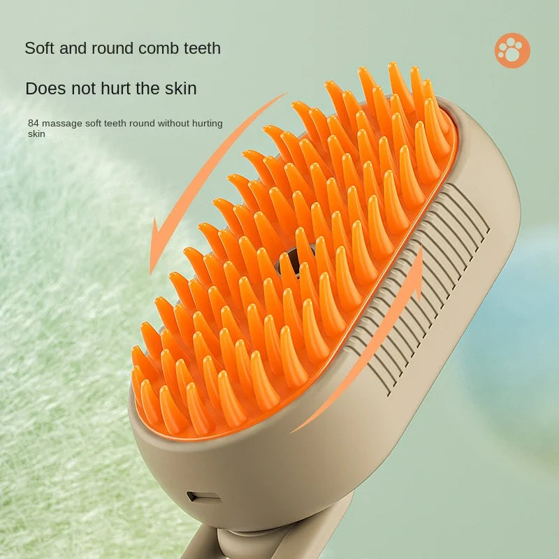3-in-1 Electric Pet Steam Brush – Cat & Dog Grooming Comb, Hair Removal  Tool