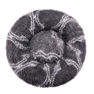Round Calming Dog Bed  – Plush Washable Pet Sofa For Dogs