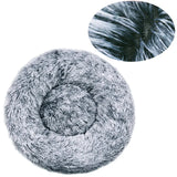 Round Calming Dog Bed  – Plush Washable Pet Sofa For Dogs