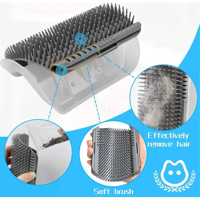 Cat Corner Self-Grooming Brush – Hair Remover & Scratcher