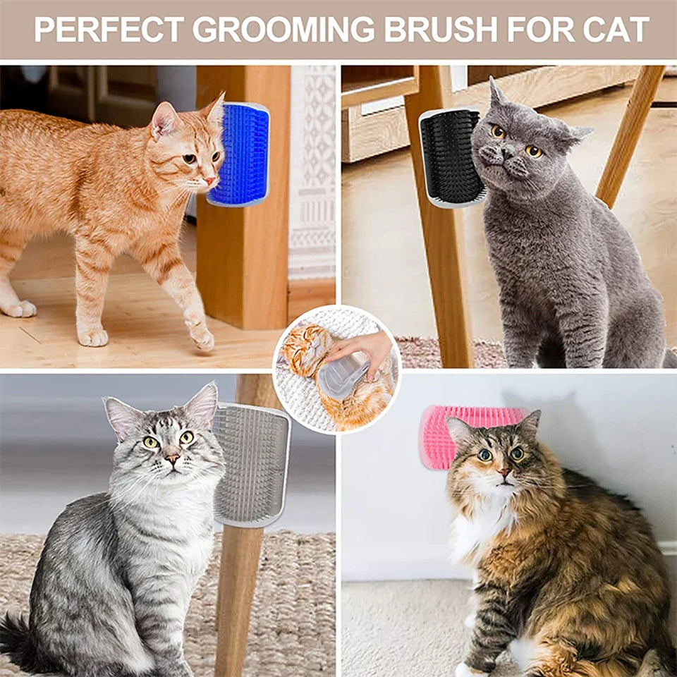 Cat Corner Self-Grooming Brush – Hair Remover & Scratcher