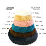 Round Calming Dog Bed  – Plush Washable Pet Sofa For Dogs