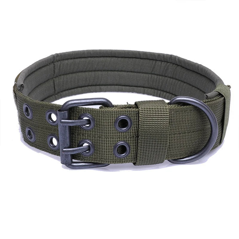 Adjustable Tactical Dog Collar – Reflective Nylon, Heavy Duty Training Collar