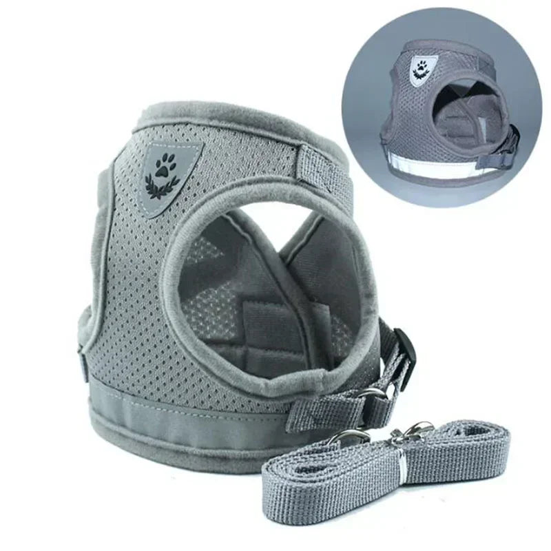 Adjustable Dog Harness with Leash – Vest Collar & Chest Strap