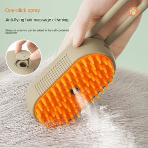 3-in-1 Electric Pet Steam Brush – Cat & Dog Grooming Comb, Hair Removal  Tool