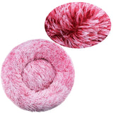Round Calming Dog Bed  – Plush Washable Pet Sofa For Dogs