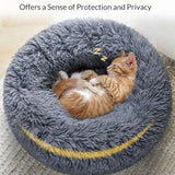 Round Calming Dog Bed  – Plush Washable Pet Sofa For Dogs