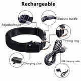 LED Glowing Dog Collar – USB Rechargeable Light Up Collar - Night Safety & Anti-Lost
